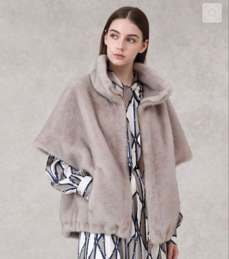 極美品 2025AW【アナイ】ファー　ジレ　グレージュ