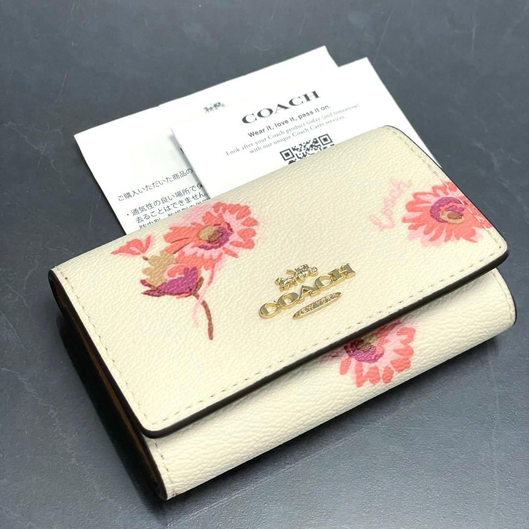 COACH/コーチ/花柄/PVCレザー/キーケース/未使用品