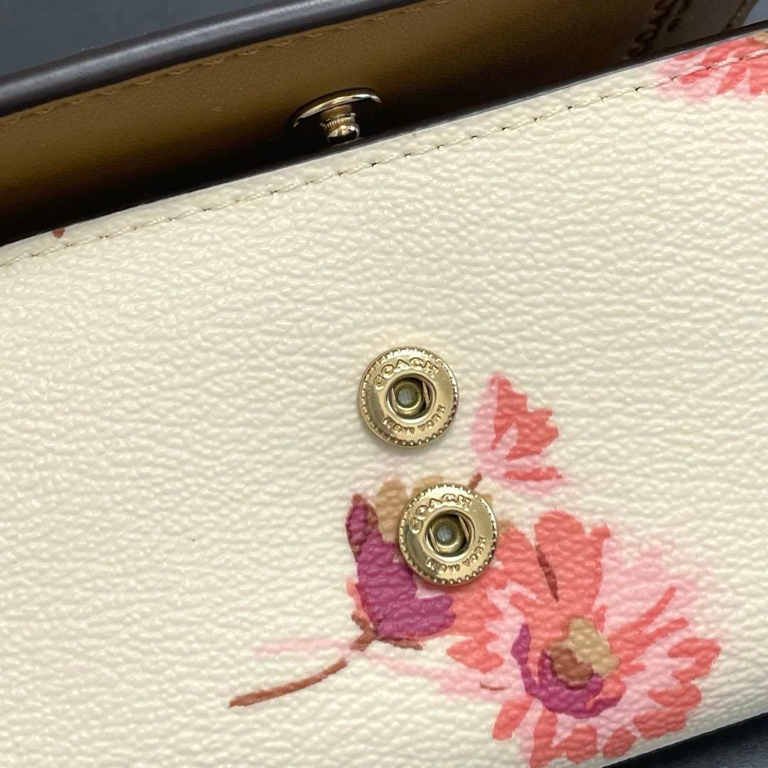COACH/コーチ/花柄/PVCレザー/キーケース/未使用品