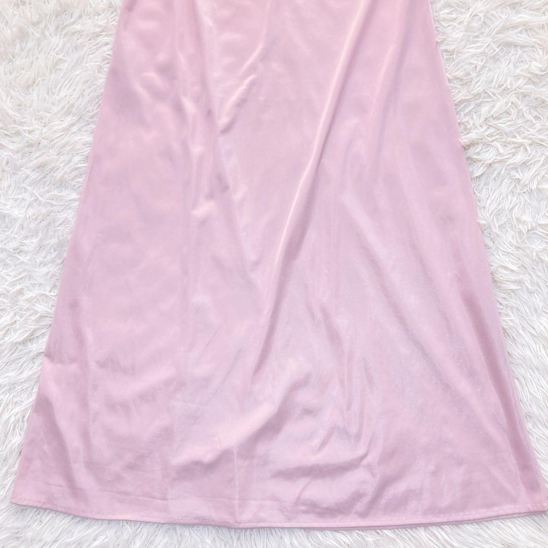 極美品✨アナイ ライトローンギャザーフレアワンピース ペチコート付き