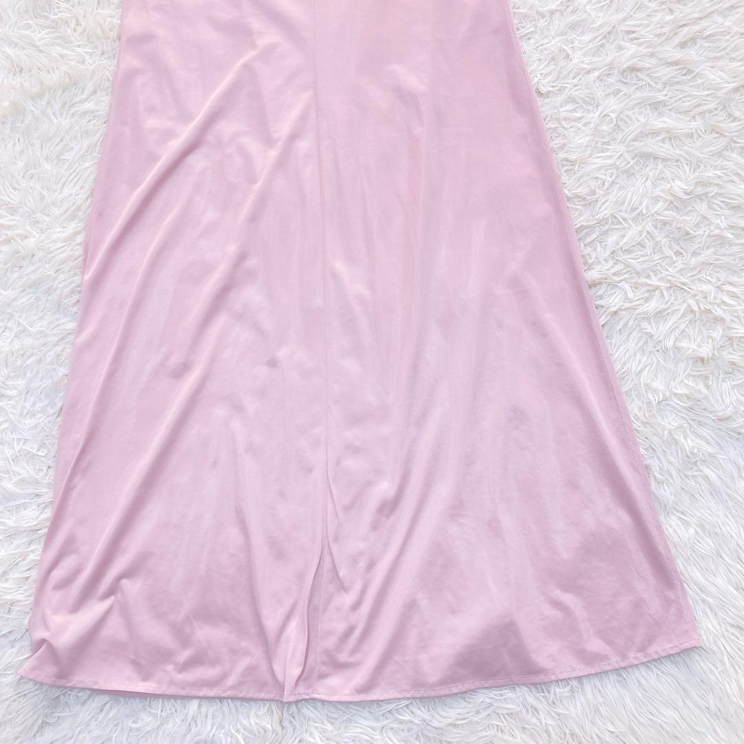 極美品✨アナイ ライトローンギャザーフレアワンピース ペチコート付き