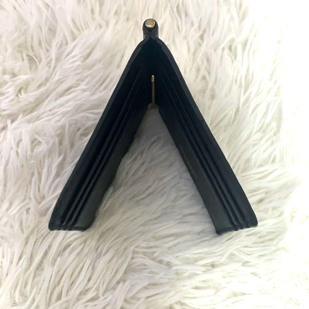 美品✨SAINT LAURENT マネークリップ　クロコ型押し　YSL 黒