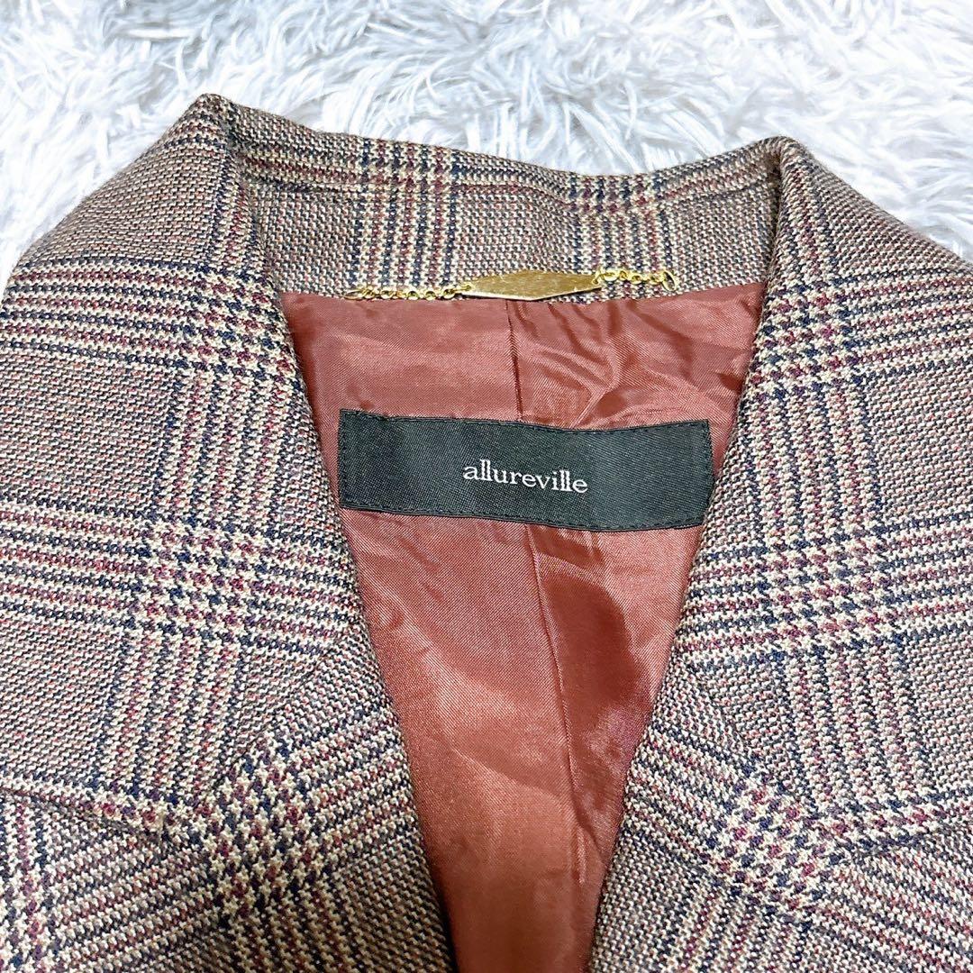 allureville ダブルブレスト テーラードジャケット (1) ブラウン系