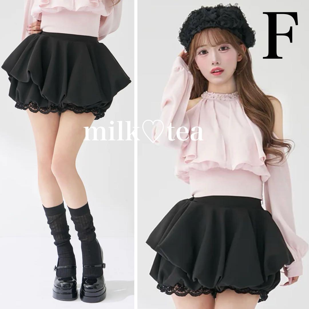 新品タグ付き ダーリッチ ボリュームバルーンミニスカート ブラック フリー