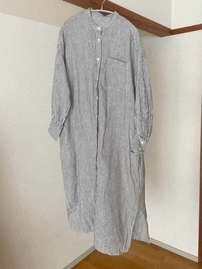 ネストローブ　ストライプシャツワンピース