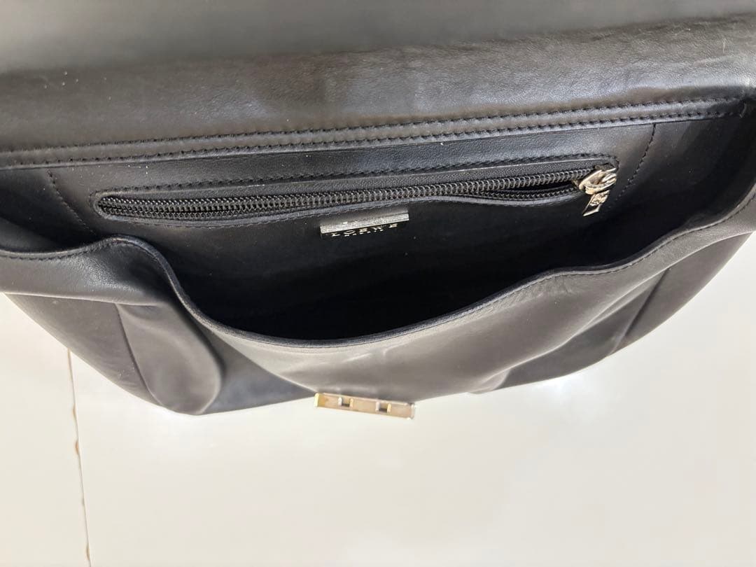 ロエベ レザーショルダーバッグ ブラック　難ありLOEWE