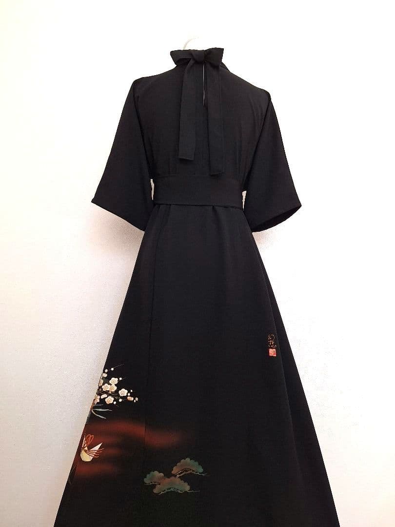 着物リメイクワンピース3610