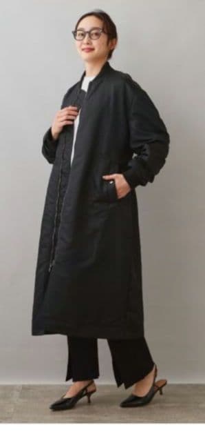 大きい 新品 アンタイトル 中綿 ロング MA-1 黒 サニークラウズ 23区