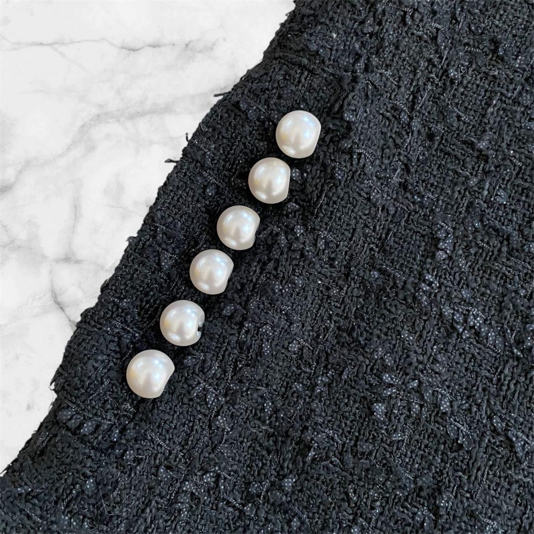 ツイードペプラムミニワンピース