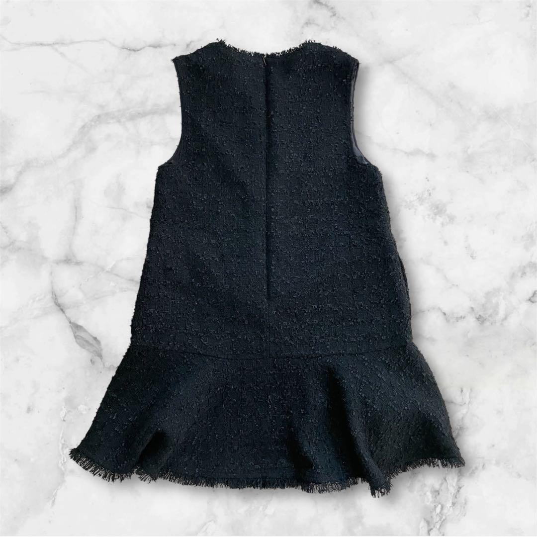 ツイードペプラムミニワンピース