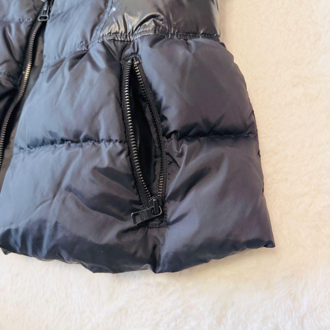 アルマーニエクスチェンジ ダウンベスト ファー ベルト フード ブラック M