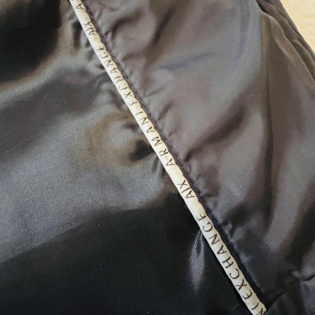 アルマーニエクスチェンジ ダウンベスト ファー ベルト フード ブラック M