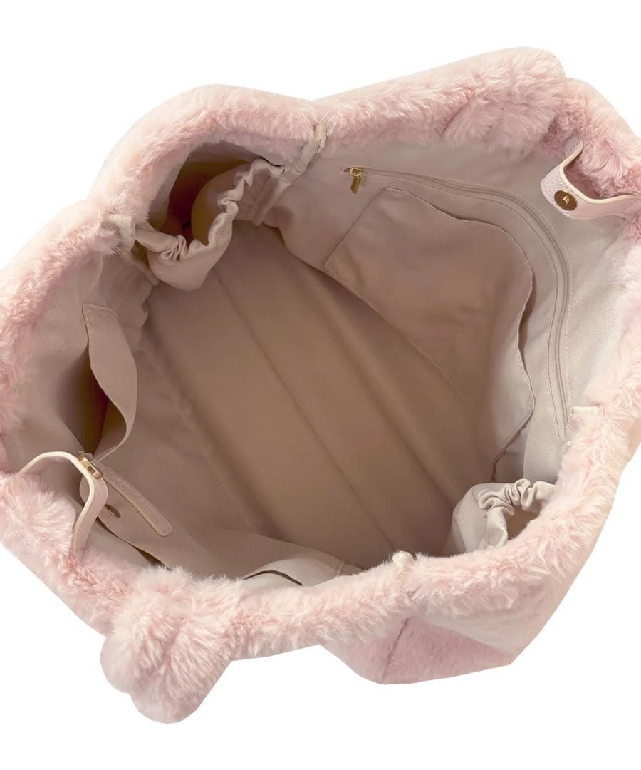 ロゼミューズ　logo emb fur big tote