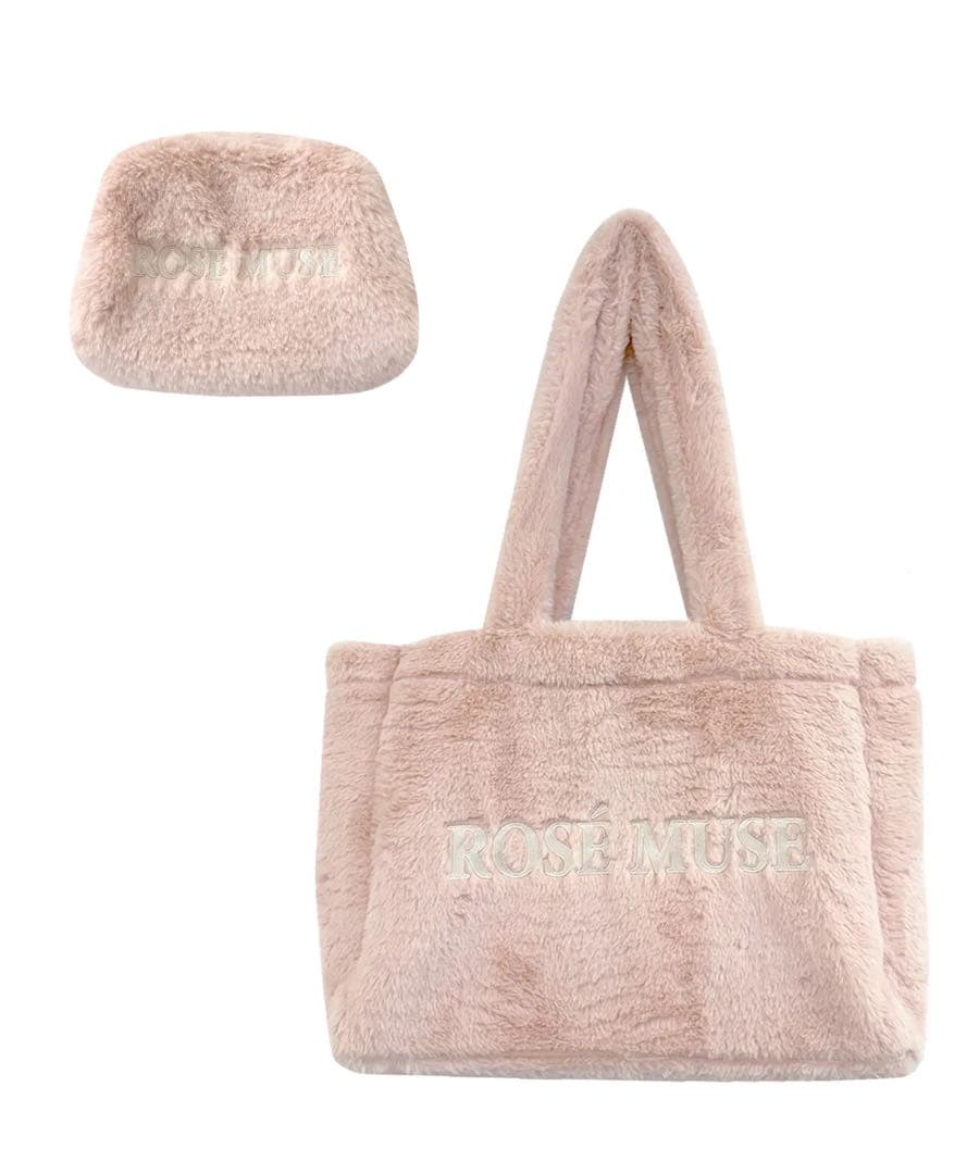 ロゼミューズ　logo emb fur big tote