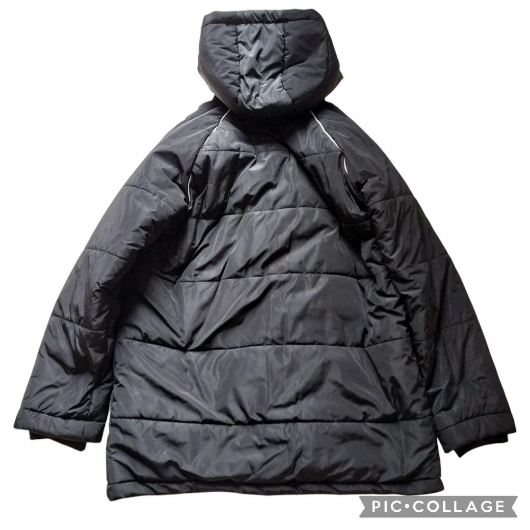 【美品】ボネーラ ロングベンチコート XL 中綿 黒 BC013 防寒 サッカー