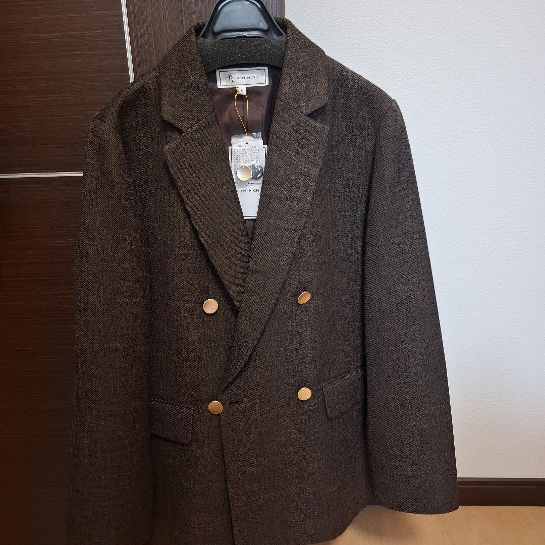 新品タグ付き ROPE’ PICNIC スリートーンツイードジャケット ブラウン