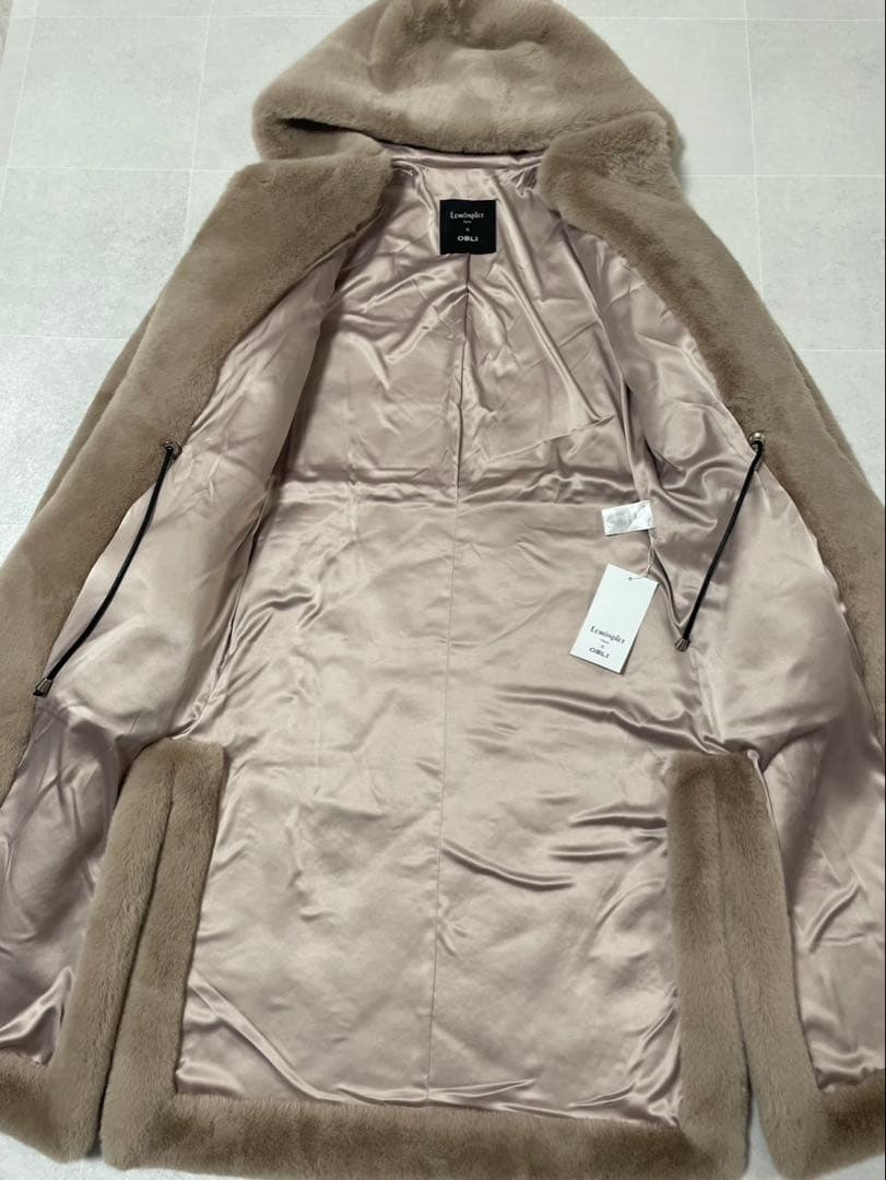 タグ付き✨完売品OBLI Lemonpletコラボファーコート　テディベアコート