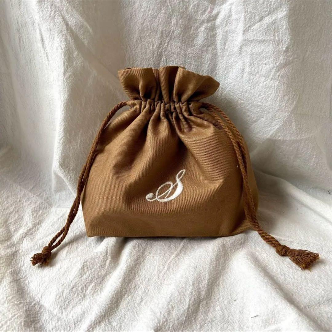 すぬーぴー様 【名入れ無料 刺繍】名前入り巾着袋 巾着バッグ Sサイズ