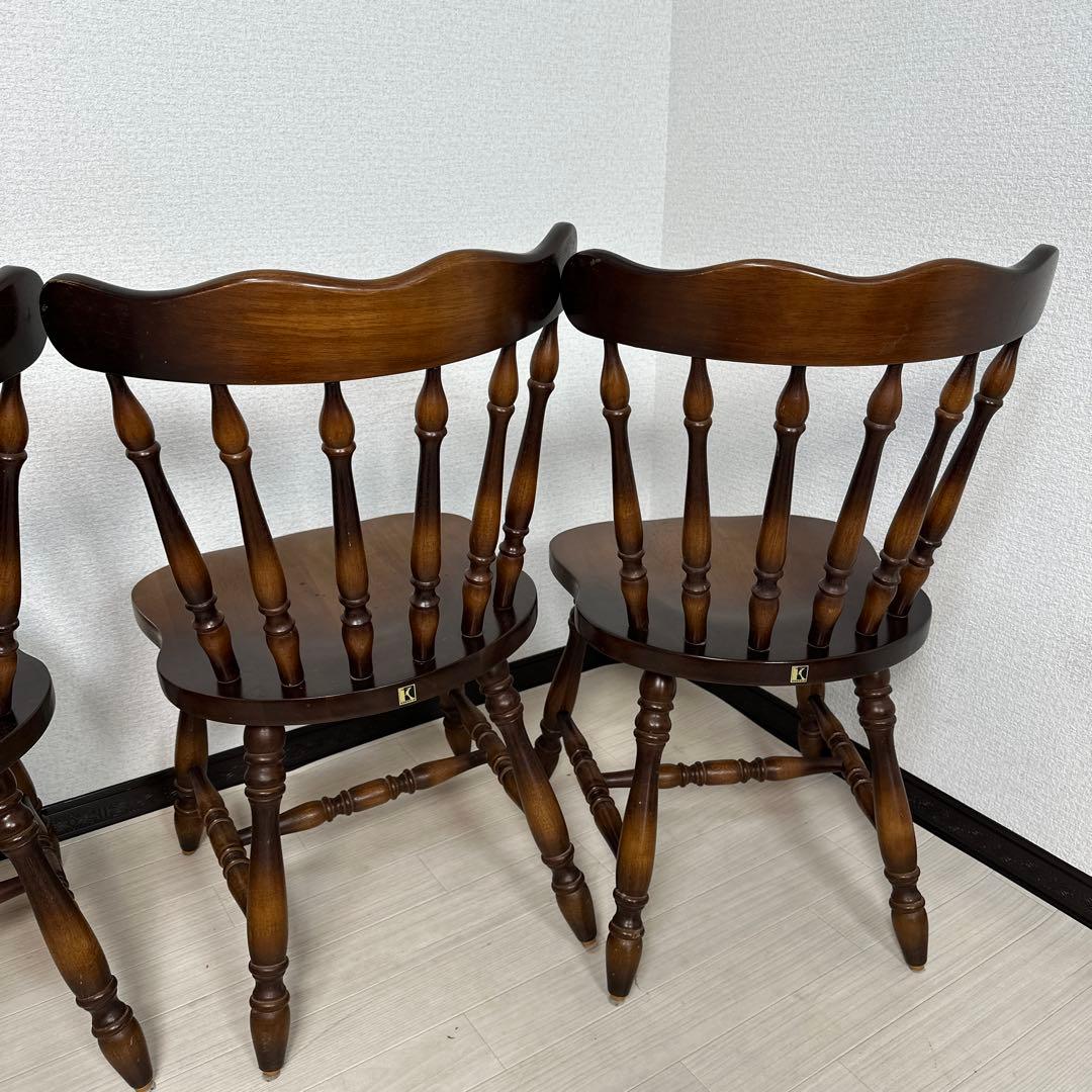 飛騨産業 キツツキマーク ダイニングチェア ウィンザーチェア 4脚セット i4※