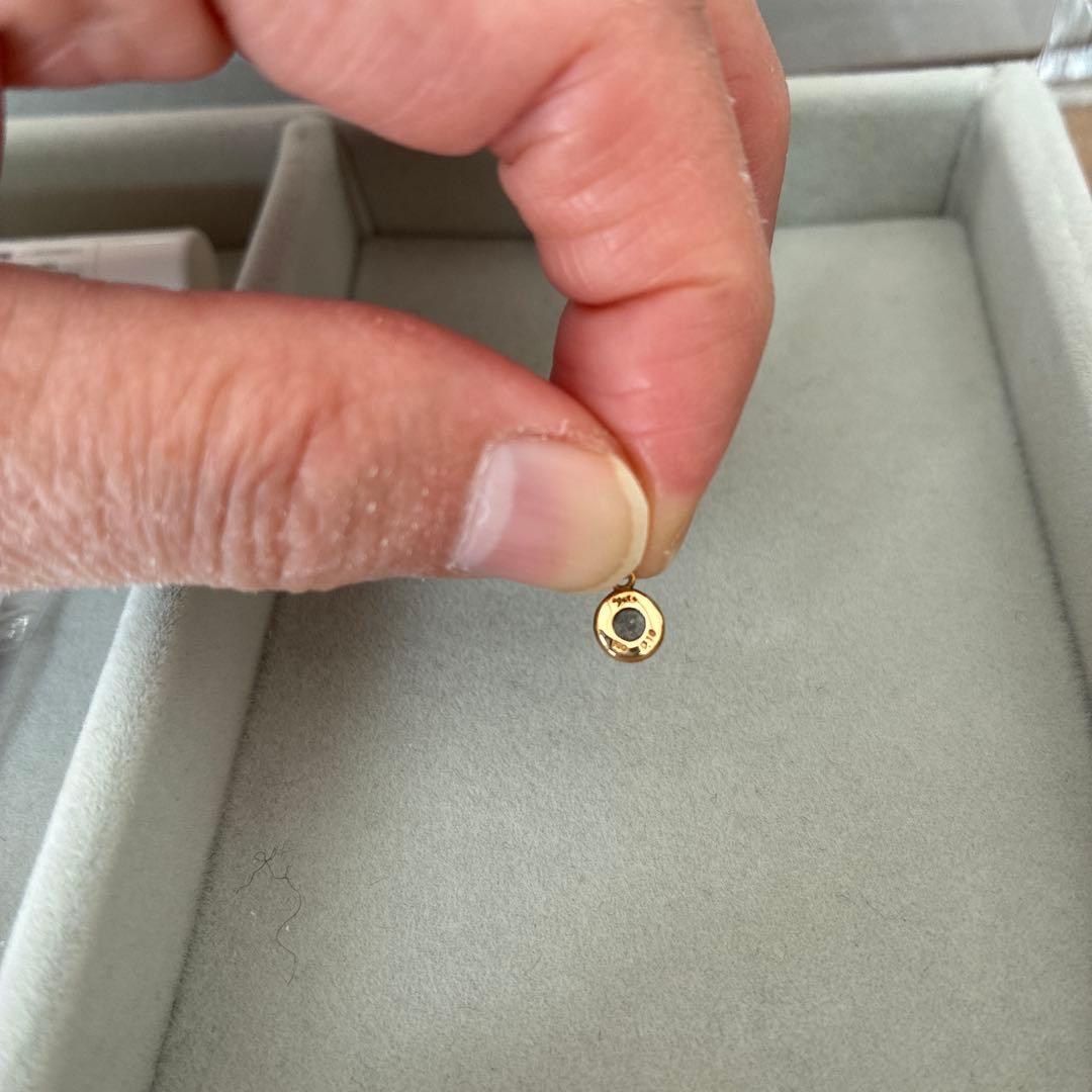 アガット　ネックレスチャーム　ブラックダイアモンド