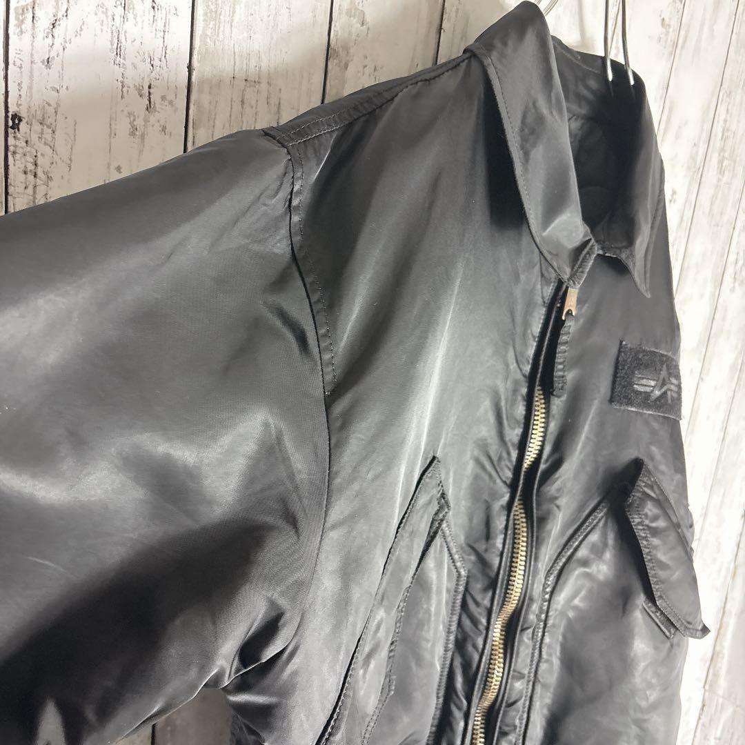 【ALPHA】アルファ CWU ミリタリーフライトジャケット M ブラック▲□