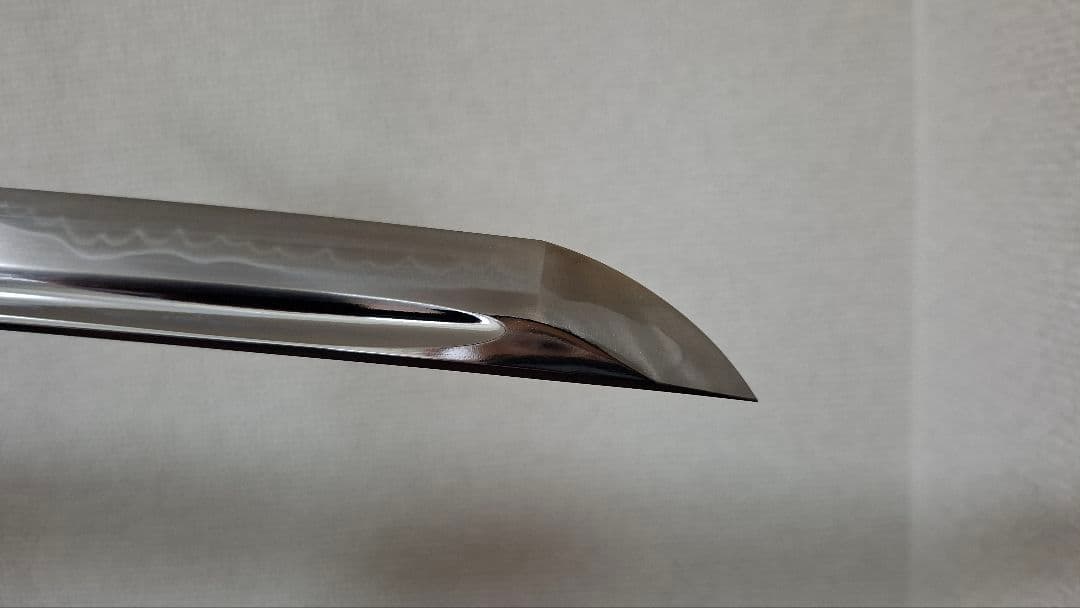 【高級居合刀】柄26cm本牛革巻 刀身2尺4寸5分 鍔元から鋒まで76.5cm