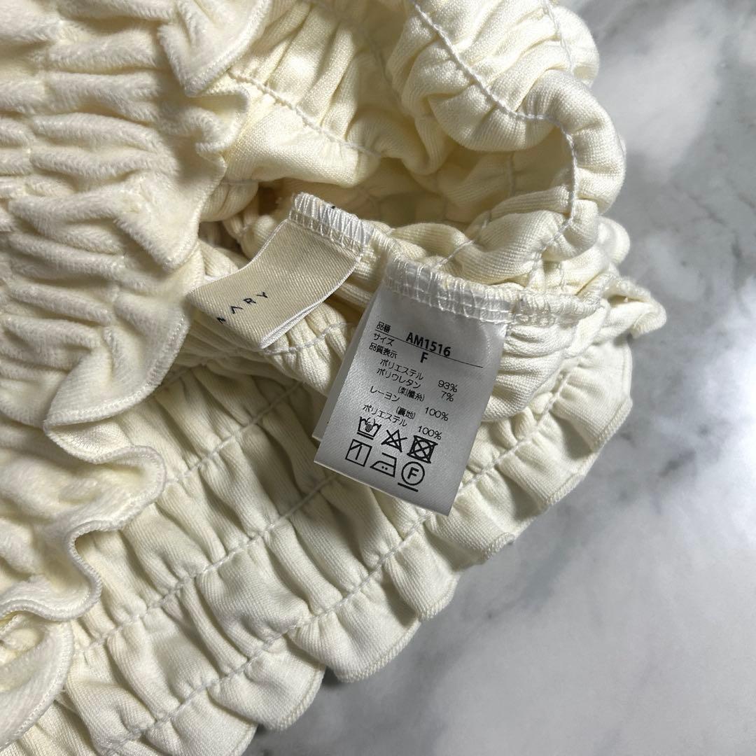 【新品未使用】andmary Mei shirring tops black