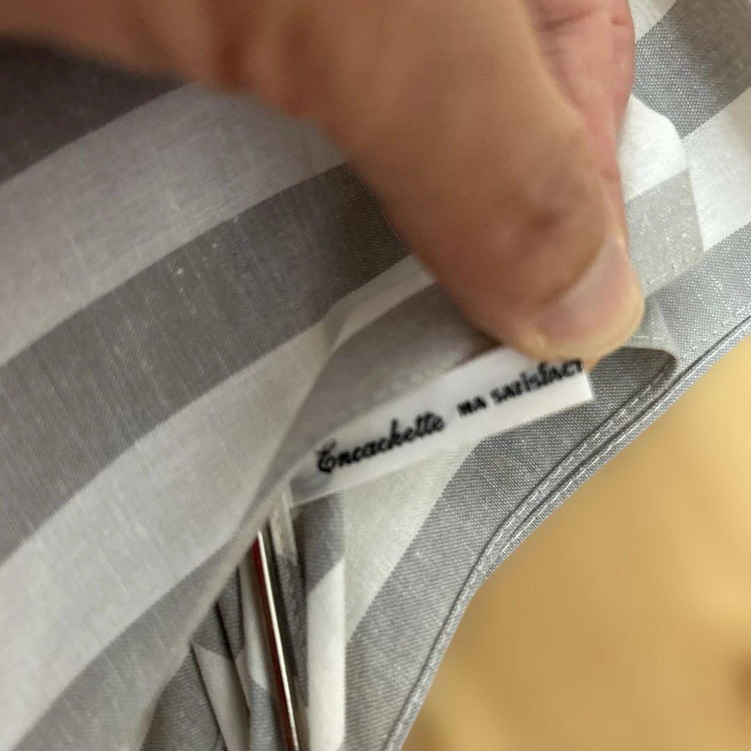 北欧 暮らしの道具店ストライプ柄 長傘 バンブーハンドル