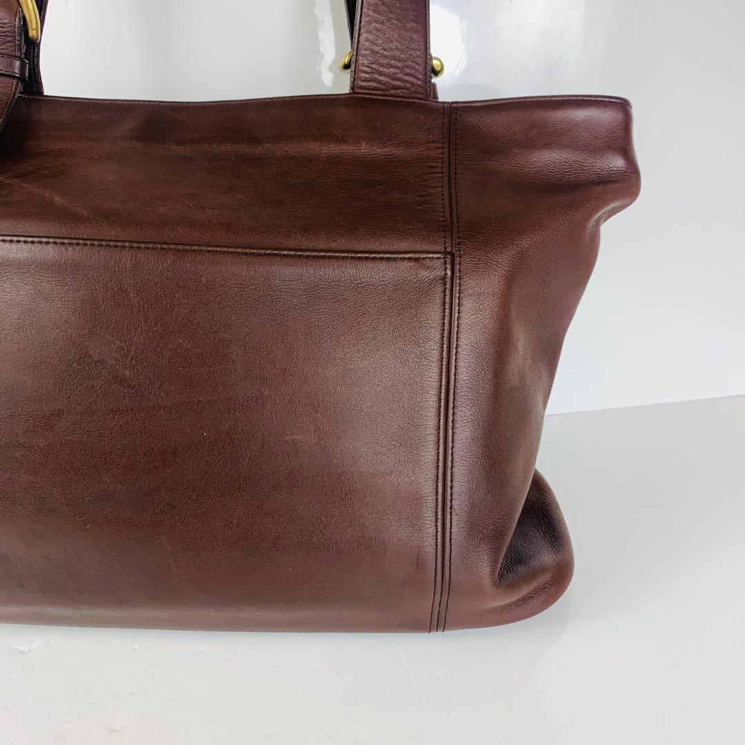 美品 COACH オールドコーチ トートバッグ 肩掛け レザー ダークブラウン