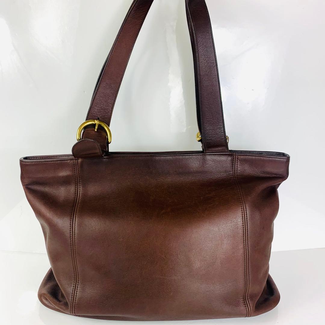 美品 COACH オールドコーチ トートバッグ 肩掛け レザー ダークブラウン