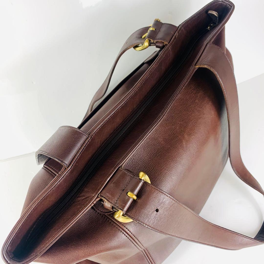 美品 COACH オールドコーチ トートバッグ 肩掛け レザー ダークブラウン