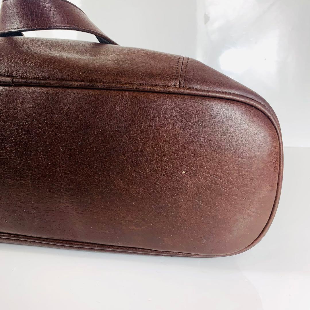 美品 COACH オールドコーチ トートバッグ 肩掛け レザー ダークブラウン