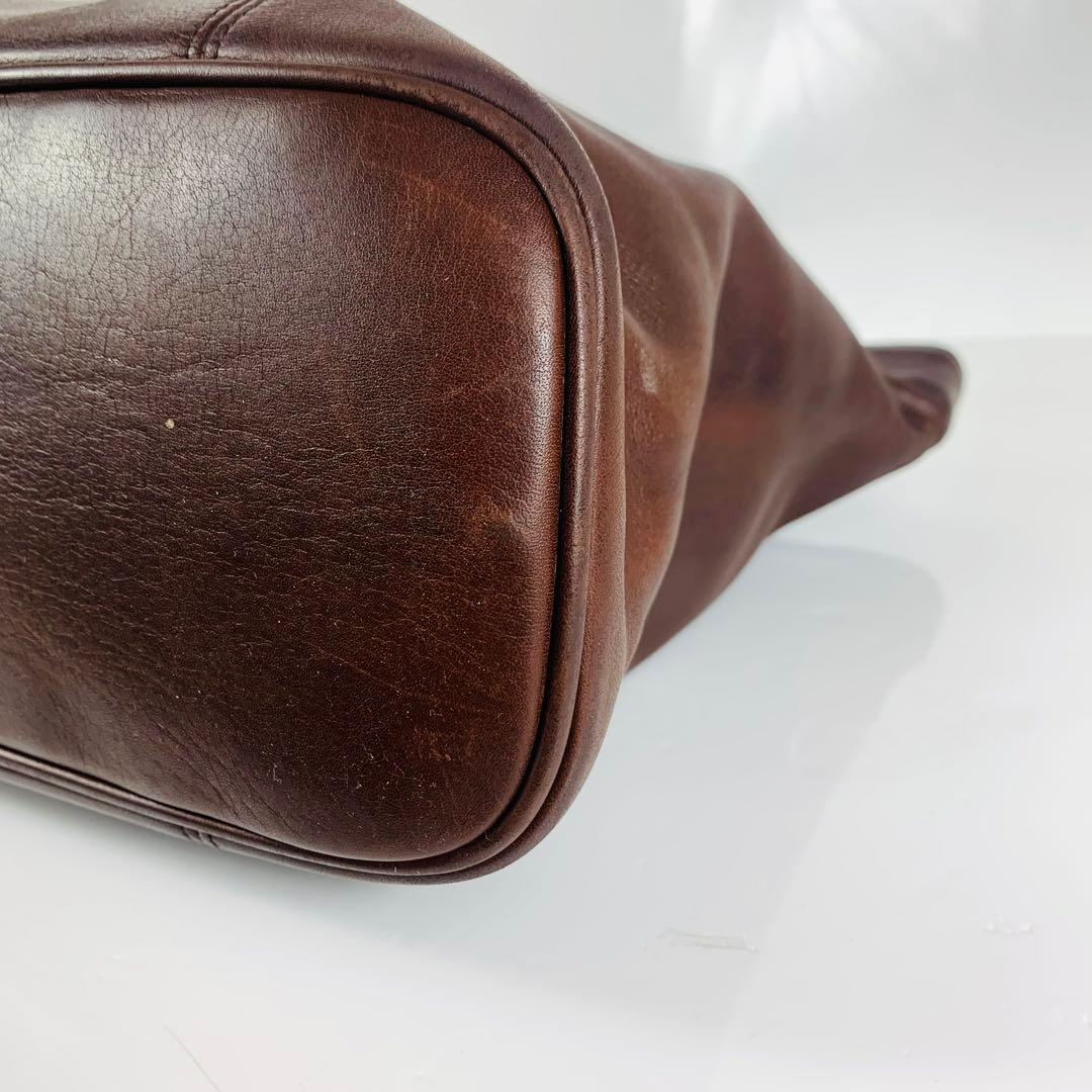 美品 COACH オールドコーチ トートバッグ 肩掛け レザー ダークブラウン