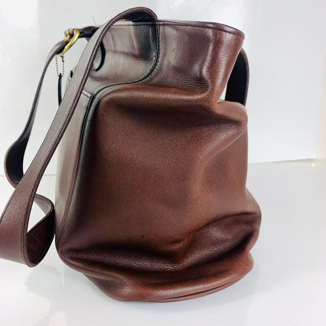 美品 COACH オールドコーチ トートバッグ 肩掛け レザー ダークブラウン