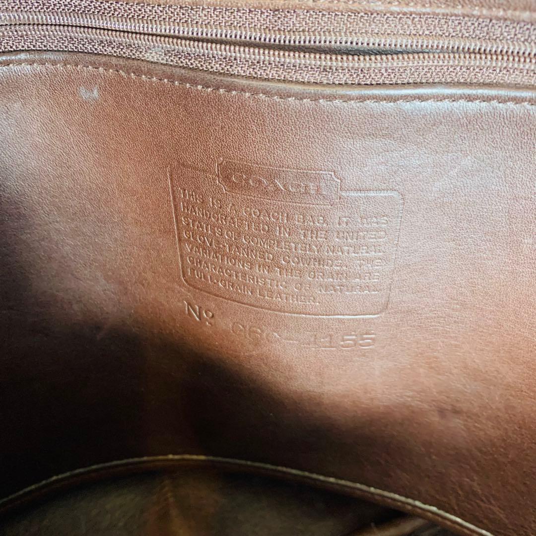 美品 COACH オールドコーチ トートバッグ 肩掛け レザー ダークブラウン