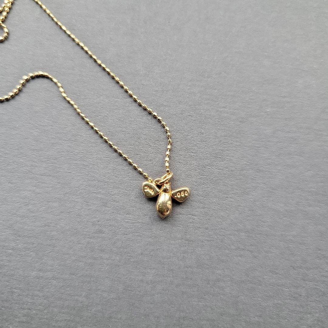アガット　K10蜂モチーフネックレス