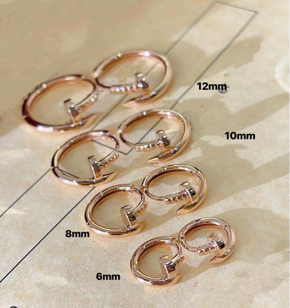 mamy K18YG 内径10mm 片耳2番　フープピアス(ダイヤなし)