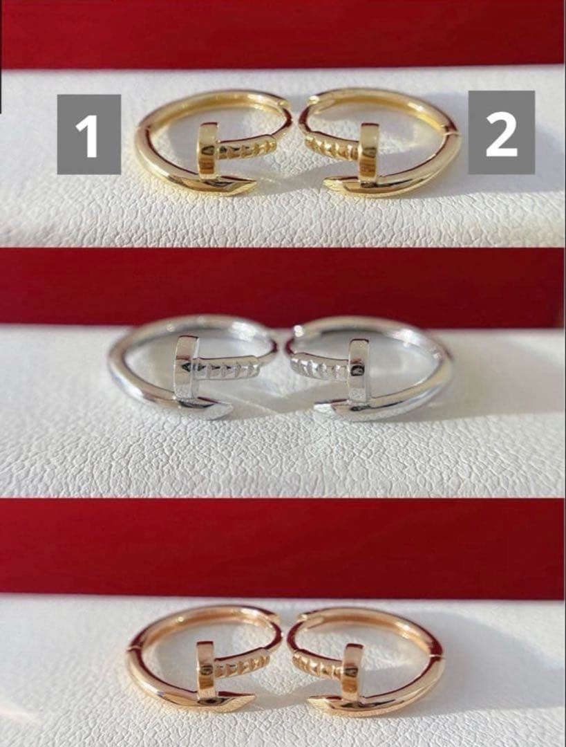 mamy K18YG 内径10mm 片耳2番　フープピアス(ダイヤなし)