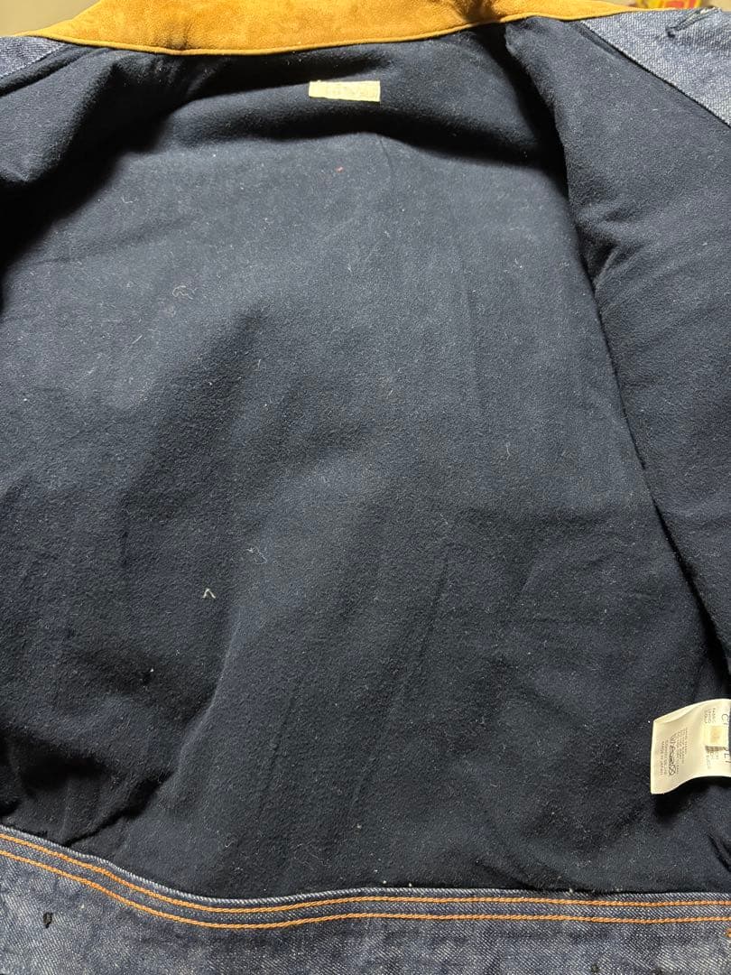 COMOLI コモリ　デニムジャケット　襟レザー　SS J03-01010