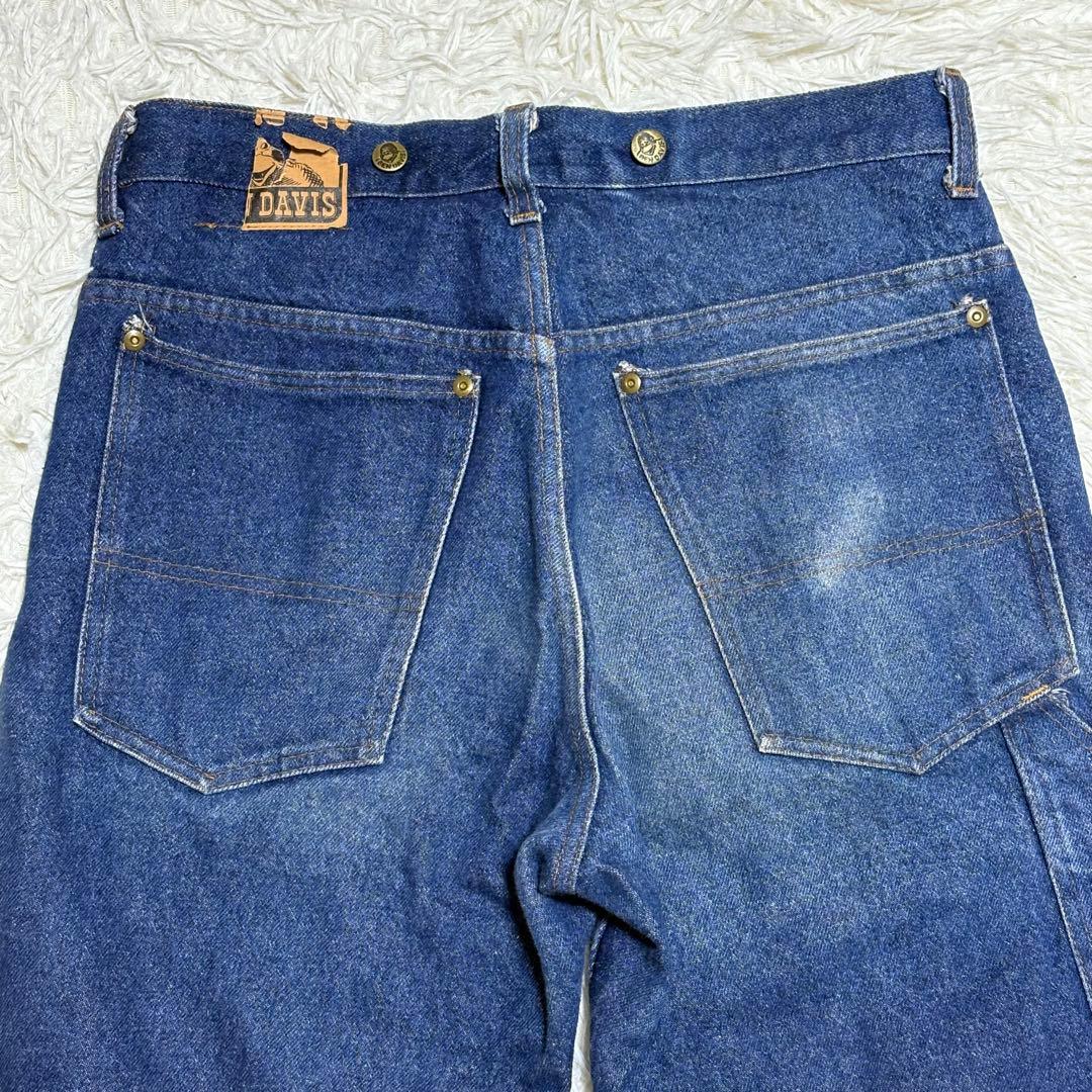 希少 80s BEN DAVIS ワークパンツ インディゴ USA製 W32