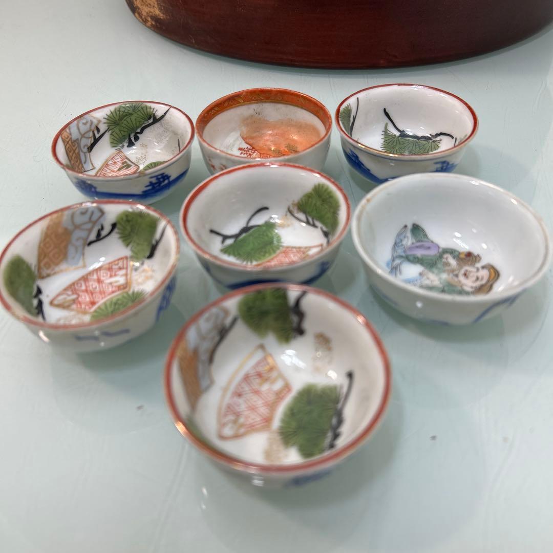 ☆九谷焼煎茶器　古鈴　茶櫃　茶托　酒器☆