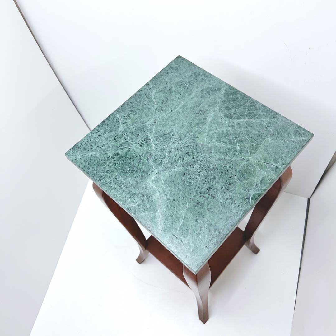 【美品】 Itokin 花台 大理石 サイドテーブル アンティーク 電話台 猫足