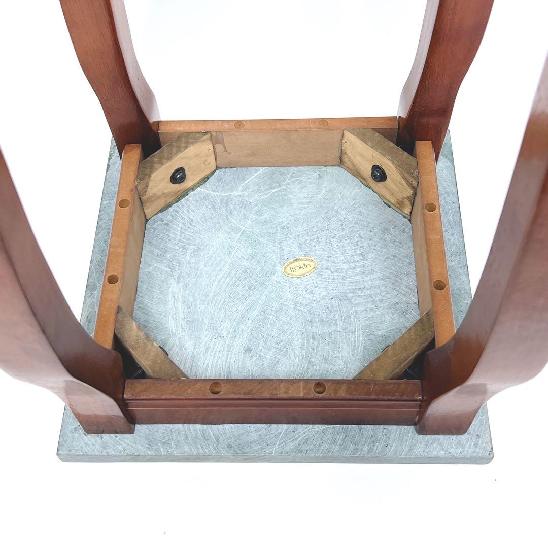 【美品】 Itokin 花台 大理石 サイドテーブル アンティーク 電話台 猫足