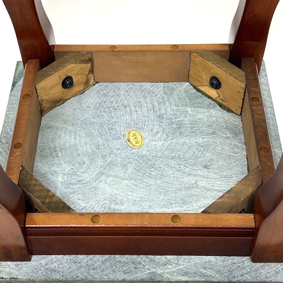 【美品】 Itokin 花台 大理石 サイドテーブル アンティーク 電話台 猫足