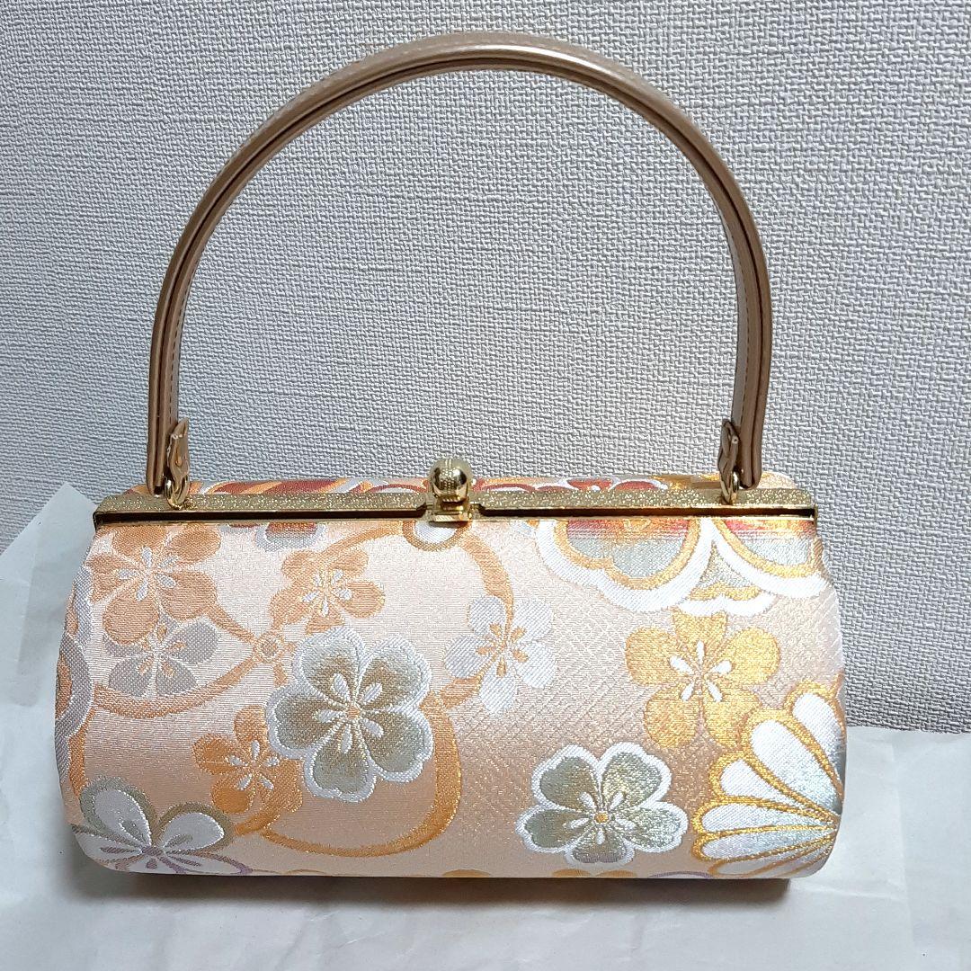 美品　高級和装バッグと草履セット　ベージュゴールド　成人式　卒業式　振袖　式