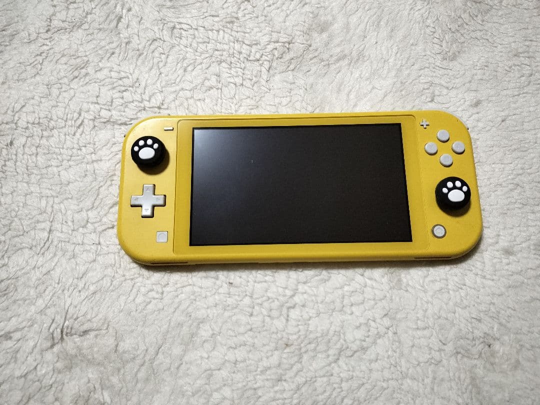 動作品Nintendo Switch Lite イエロー本体肉球スティックカバー