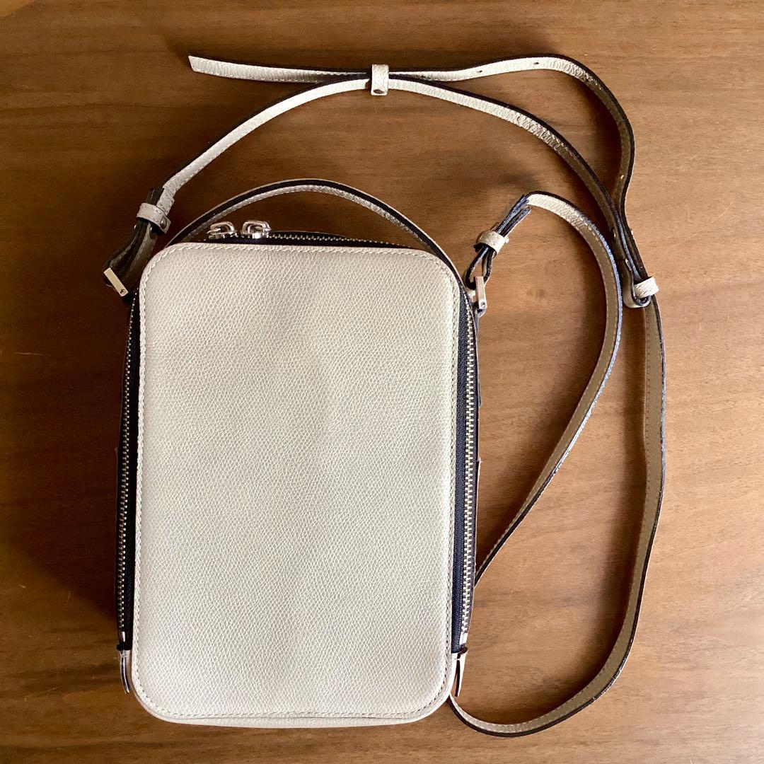 EPOI 2way シキ レザー スクエア　ショルダーバッグ グレージュ　トープ