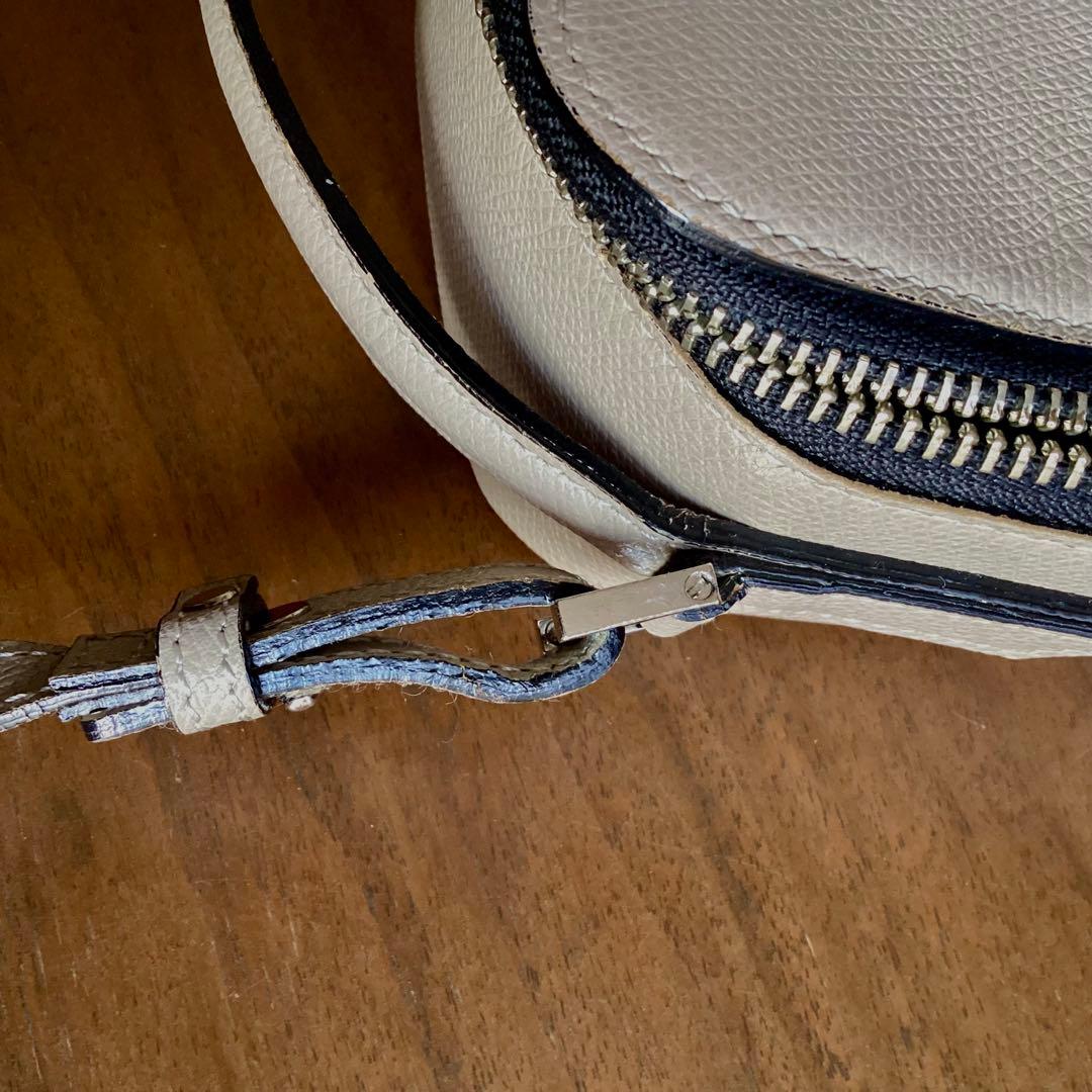 EPOI 2way シキ レザー スクエア　ショルダーバッグ グレージュ　トープ