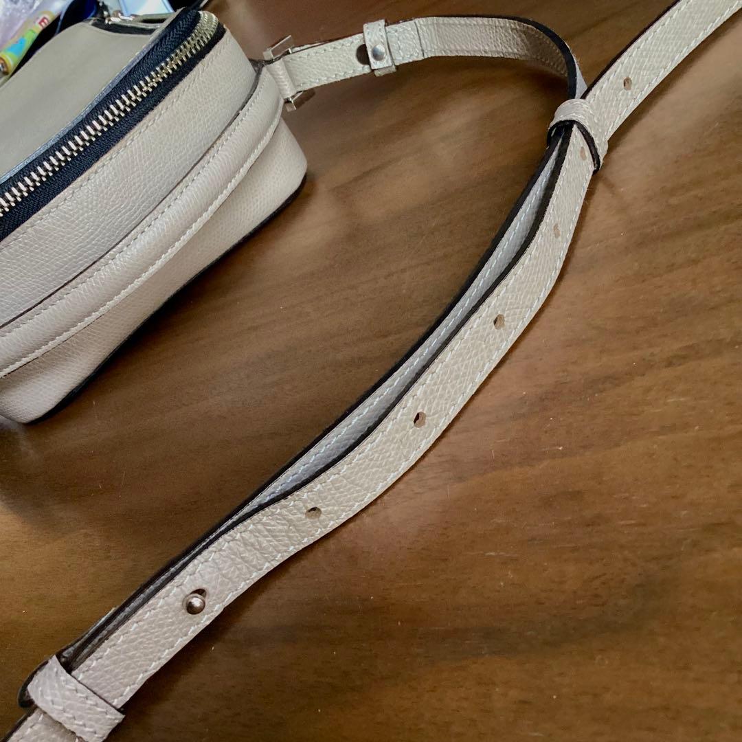 EPOI 2way シキ レザー スクエア　ショルダーバッグ グレージュ　トープ