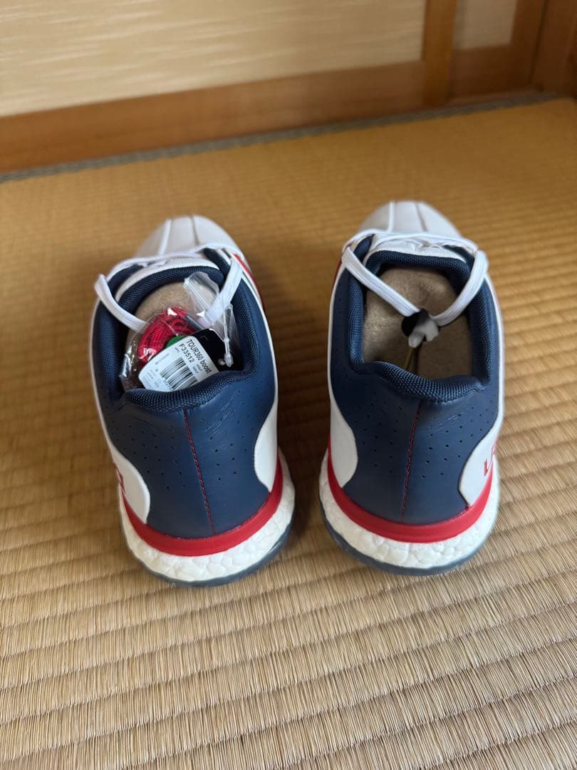 【新品未使用】adidas ゴルフシューズ ホワイト トリコロール26.5cm